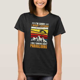 T-shirt Parapente Rétro Vintage Parapentes Parachute Sk