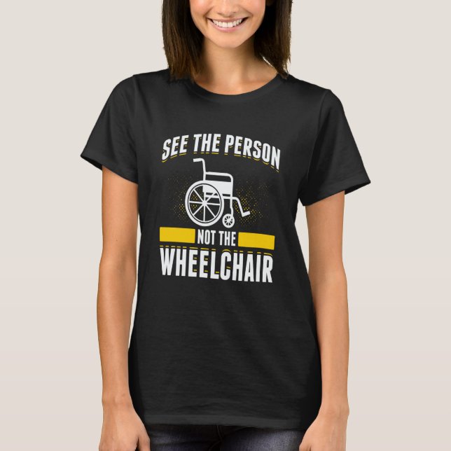 T-shirt Paraplegic For Wheelchair User Handicapped People  (Devant)
