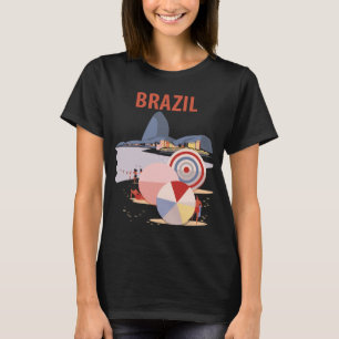 T-shirt Parapluie de plage de Rio Brésil Voyage Rétro