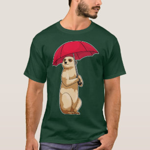 T-shirt Parapluie de pluie Meerkat