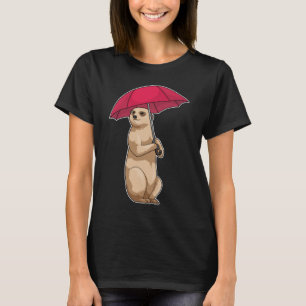 T-shirt Parapluie de pluie Meerkat
