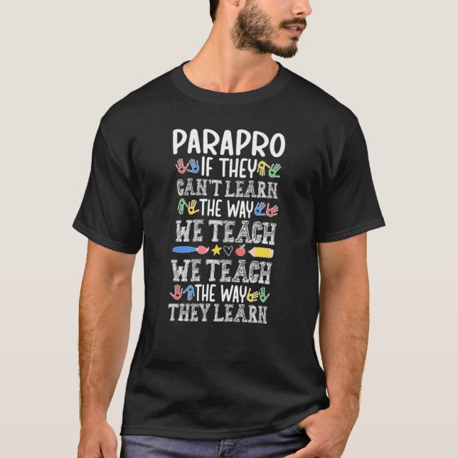 T-shirt Parapro Best Paraprofessional Para (Devant)