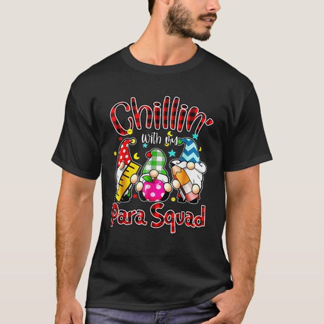 T-shirt Paraprofessional Para Squad Chillin Gnomes Christm (Devant)