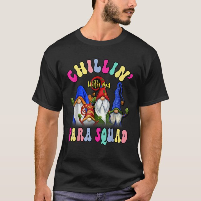 T-shirt Paraprofessional Para Squad Chillin Gnomes Christm (Devant)