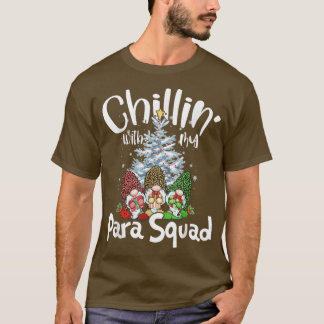 T-shirt Paraprofessionnel Para Squad Chillin Gnomes Christ