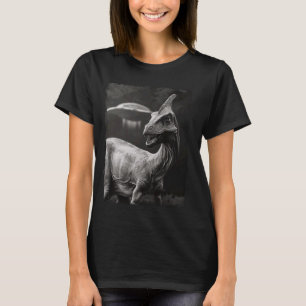 T-shirt Parasaurolophus Dinosaur UFO Alien Extraterrestria