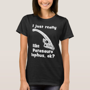T-shirt Parasaurolophus tête Fossile crâne Dinosaure os