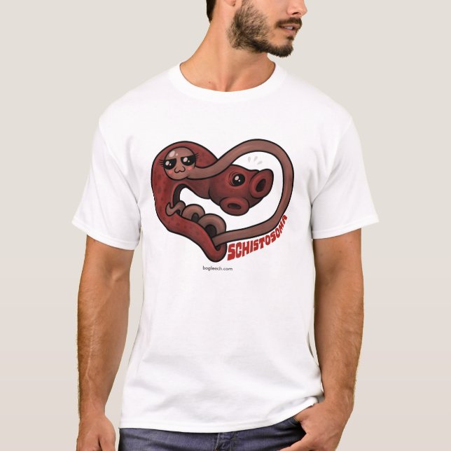 T-shirt PARASITES : Flets de sang (schistosoma) (Devant)