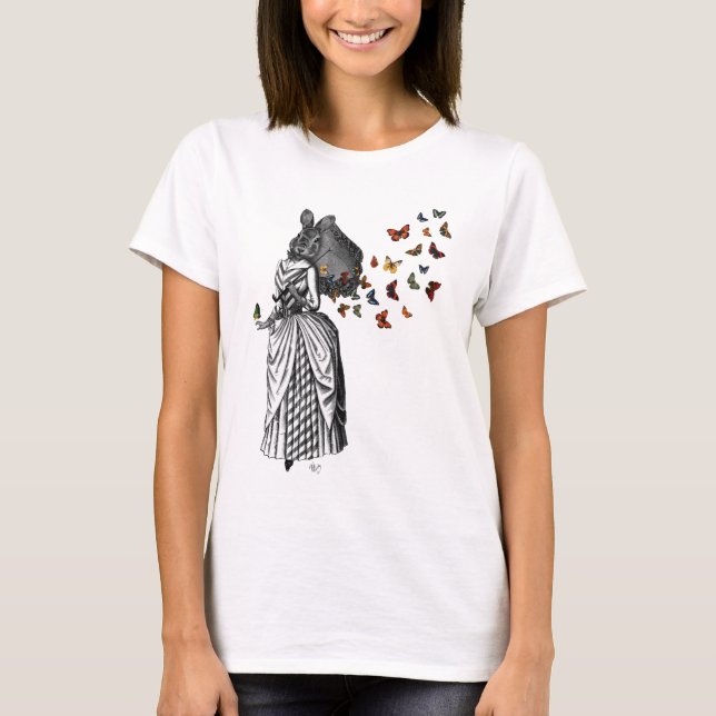 T-shirt Parasol lapin et papillon 2 (Devant)