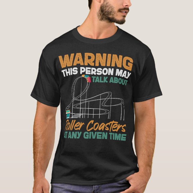 T-shirt Parc d'attractions Roller Dessous de verre Avertis (Devant)
