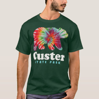 T-shirt Parc d'état de Custer Tie Dye Bear Dakota du Sud