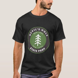 T-shirt Parc d'État de Devil'S Hole New York Ny Forêt Arbr