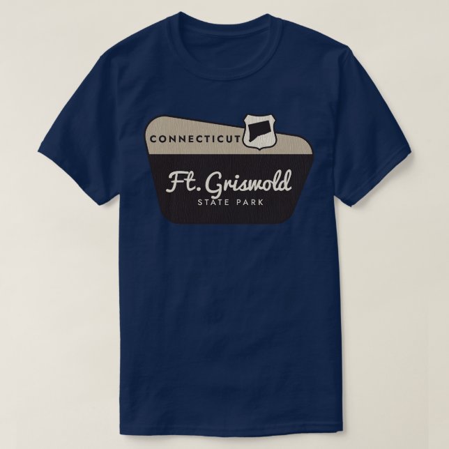 T-shirt Parc d'état de Fort Griswold Affiche de bienvenue  (Design devant)