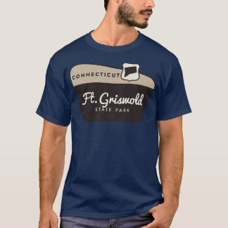 T-shirt Parc d'état de Fort Griswold Affiche de bienvenue 