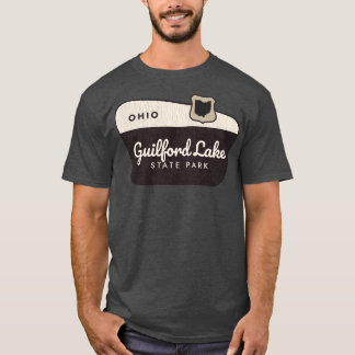 T-shirt Parc d'état de Guilford Lake Ohio Affiche de bienv