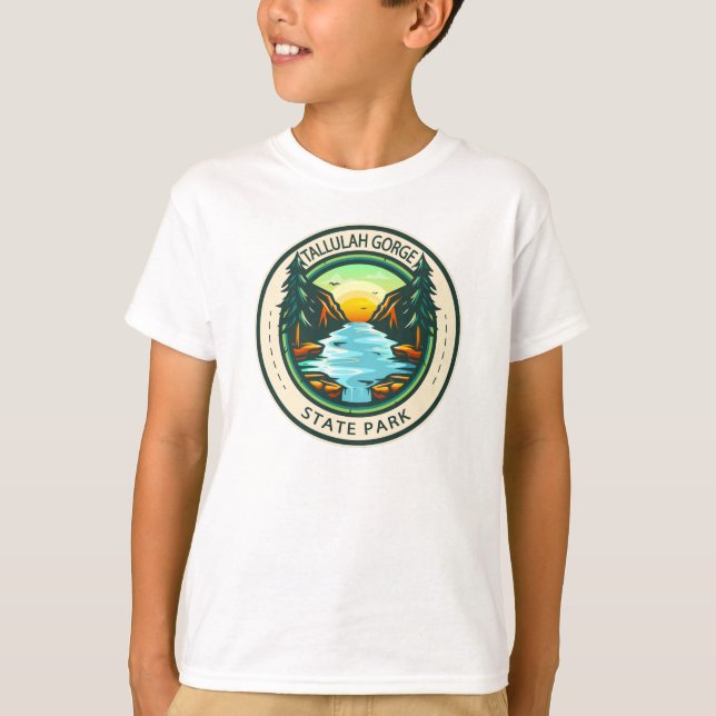 T-shirt Parc d'état de la gorge de Tallulah Badge de Géorg (Devant)
