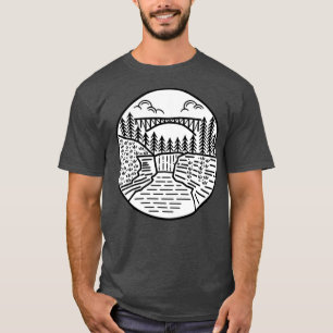 T-shirt Parc d'état de Letchworth Upper Falls et Bridge