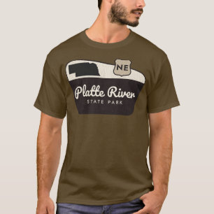 T-shirt Parc d'état de Platte River Nebraska Affiche de bi
