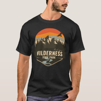 T-shirt Parc d'État de Wilderness Michigan MI Camping Rétr