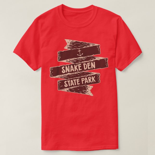 T-shirt Parc d'état Snake Den Parc d'état Rhode Island Sta (Design devant)