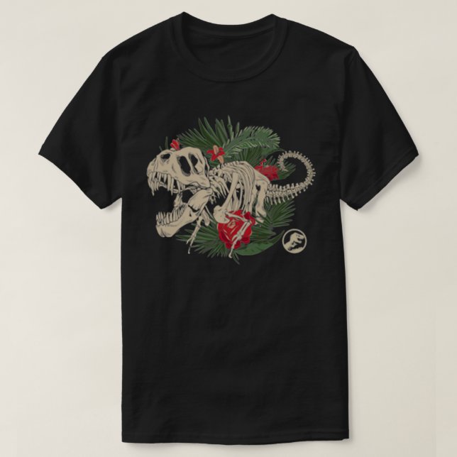 T-shirt Parc Jurassique Fossiles tropicaux avant et arrièr (Design devant)