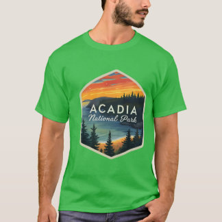 T-shirt Parc national Acadia au coucher du soleil