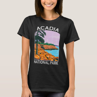 T-shirt Parc national Acadia Maine Randonnée souvenir rétr