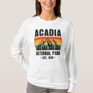 T-shirt Parc national Acadia, Maine Retro Vintage