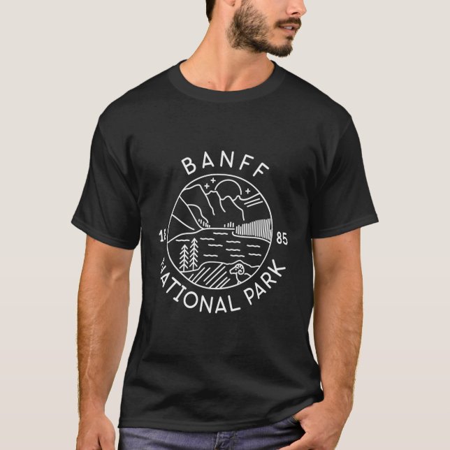 T-shirt Parc national Banff 1885 Alberta (Devant)