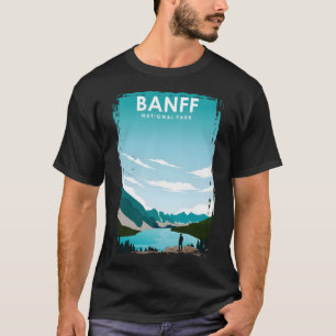 T-shirt Parc national Banff Vintage Minimal Rétro Nature T