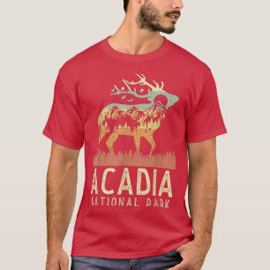 T-shirt Parc national d'Acadia Rétro Vintage Élan de Monta