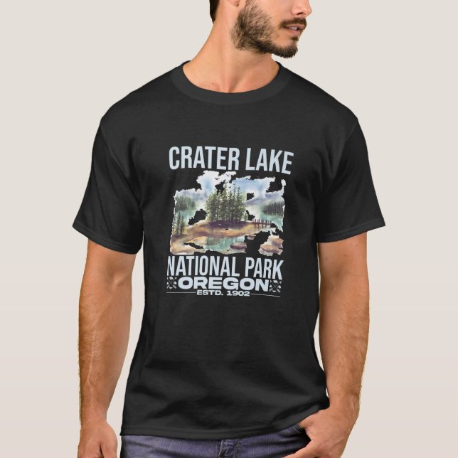 T-shirt Parc national de Crater Lake Randonnée Oregon Camp (Devant)