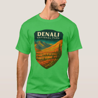 T-shirt Parc national de Denali Montagne sauvage de Retro
