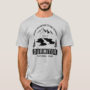 T-shirt Parc national de Durmitor Monténégro Design noir