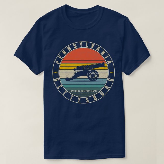 T-shirt Parc national de Gettysburg Pennsylvanie depuis 18 (Design devant)