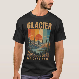 T-shirt Parc national de Glacier Montana USA Outdoor Vinta