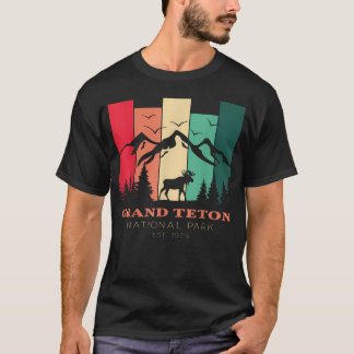 T-shirt Parc national de Grand Teton vintage pour la rando
