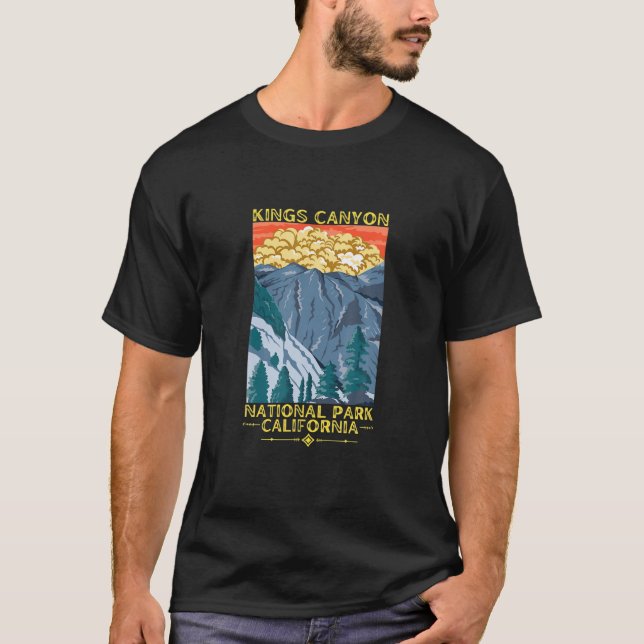 T-shirt Parc national de Kings Canyon Wyoming State Souven (Devant)