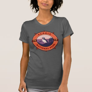 T-shirt Parc national de l'Acadie Emblème de compass rétro
