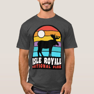 T-shirt Parc national de l'Isle Royale Badge d'orignal