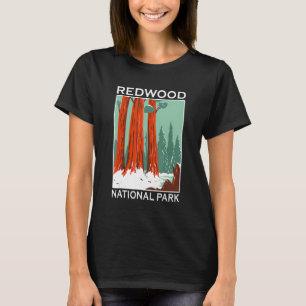 T-shirt Parc national de Redwood rétro Souvenir de camping