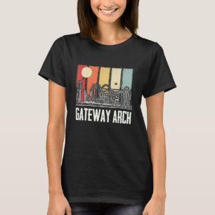 T-shirt Parc national de St Louis Retro Gateway Arch Misso
