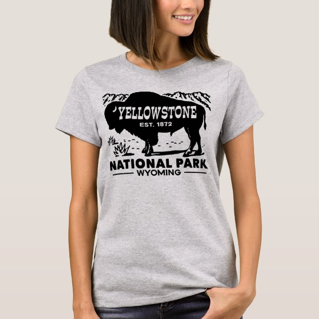 T-shirt Parc national de Yellowstone (Devant)