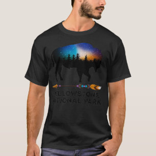 T-shirt Parc national de Yellowstone Bison Night Sky Vacan