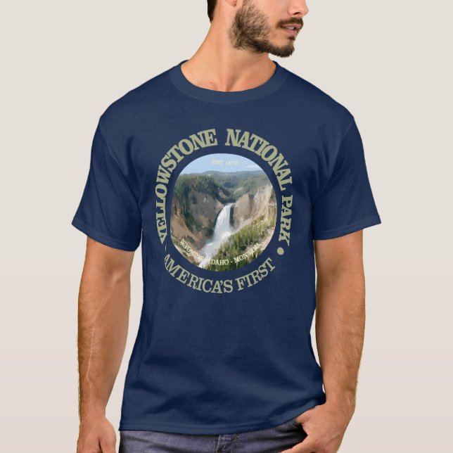 T-shirt Parc national de Yellowstone (chutes) (Devant)
