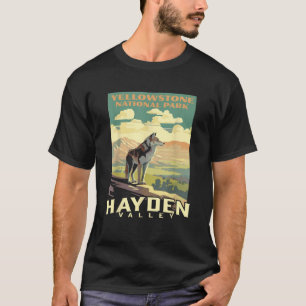 T-shirt Parc national de Yellowstone Hayden Valley Wolf WP