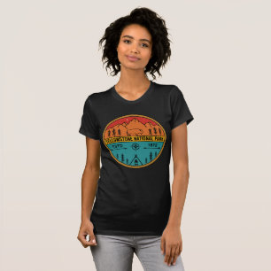 T-shirt Parc national de Yellowstone Rétro Wyoming USA Bi