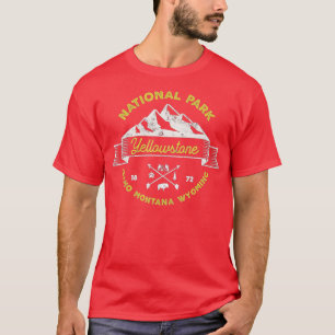 T-shirt Parc national de Yellowstone US Bison Buffalo Vint