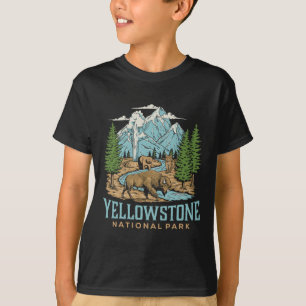 T-shirt Parc national de Yellowstone Us Wolf Bison Bear Vi