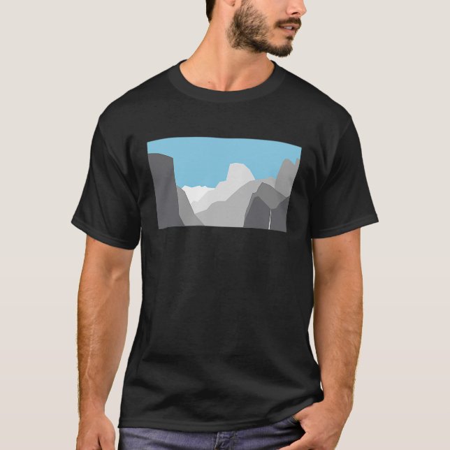 T-shirt Parc national de Yosemite Californie Demi-Dôme Mod (Devant)